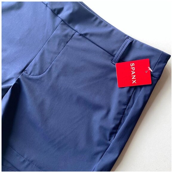 Spanx NWT Women's Navy Blue 4" Relaxed Fit Athletic Shorts, Size 2X - Picture 2 of 5